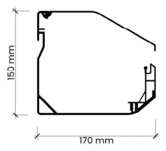 Rez boxom strešnej screenovej rolety Sky-S